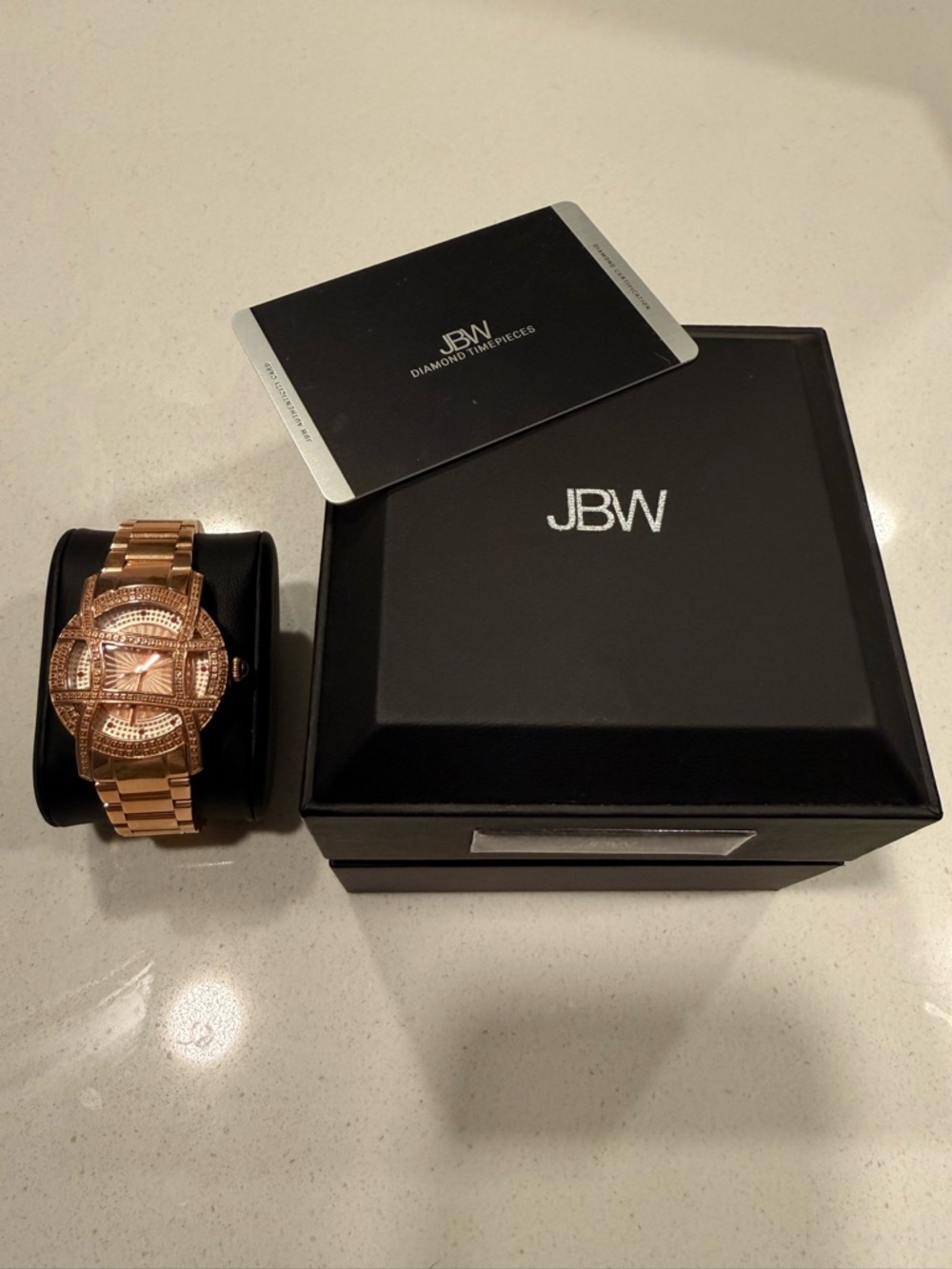 JBW Diamond Timepieces Warranty / Authenticity Card - Black & Silver